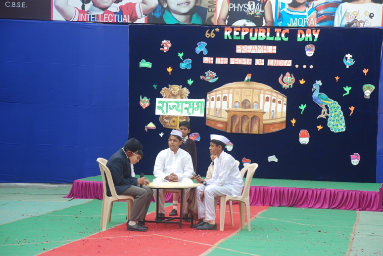 Students presenting Skit on Republic Day